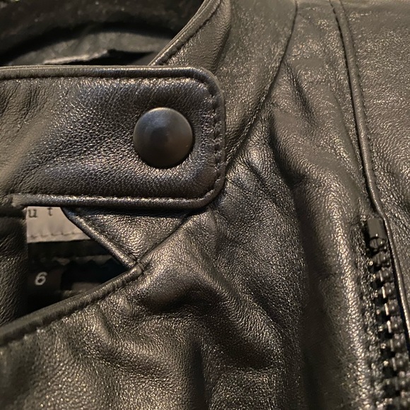 Bod & Christensen Leather Moto Jacket - size 6 - Picture 3 of 6